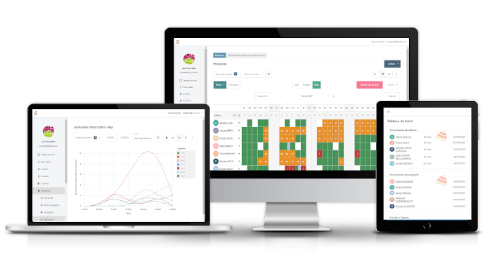Parent childcare management software dashboards overview